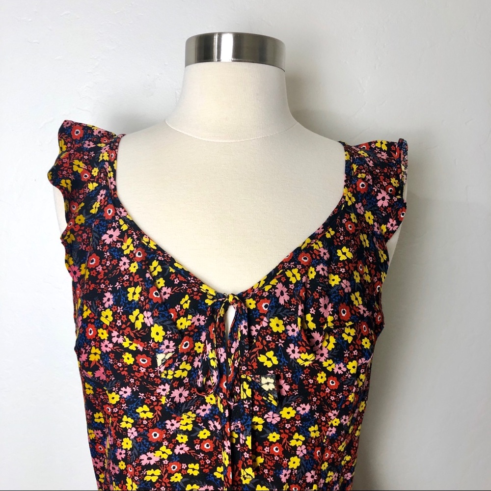 Floral Blossoms Ruffled Shift Dress - Picture 2 of 7